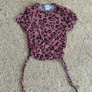 princess polly mesh cheetah print top